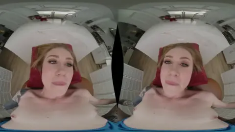 Blonde tattooed girl rides and gets fucked in bed POV