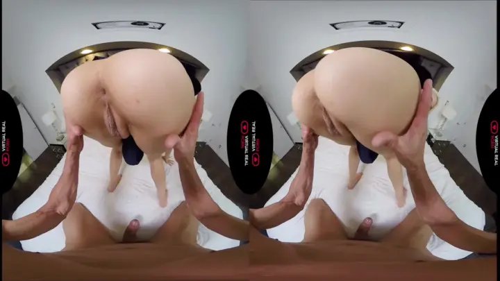 Blonde in black lingerie gets ridden in fisheye dual POV
