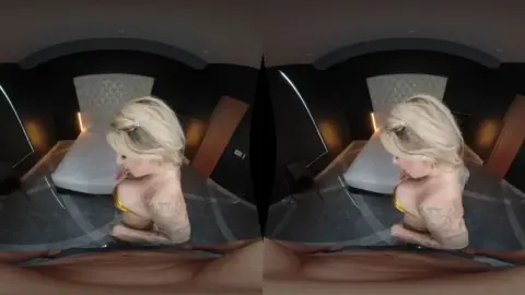 Blonde with tattoos spreads wide and gets fingered on bed