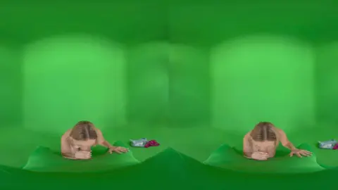 Blonde Milf Takes It Doggy Style on Green Screen Set