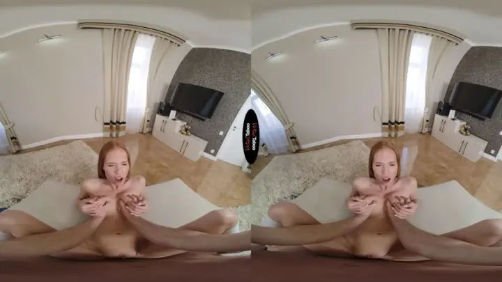 Redhead in fishy bedroom POV gets fucked doggy and rides POV