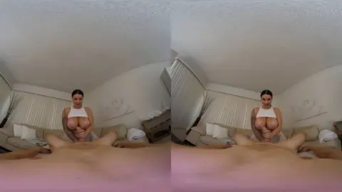 Massage Goddesses: Two Slim Blondes Ride Him in VR Spa
