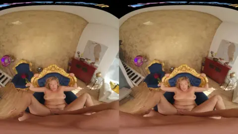 Blonde Milf in Fishbowl View: Spread Wide & Doggy on Bed