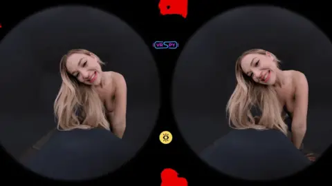 Blonde with piercings bends over and plays with hair on black sheet