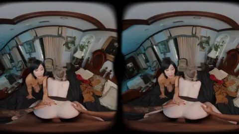Black and blonde girls go at it in 69 and doggy