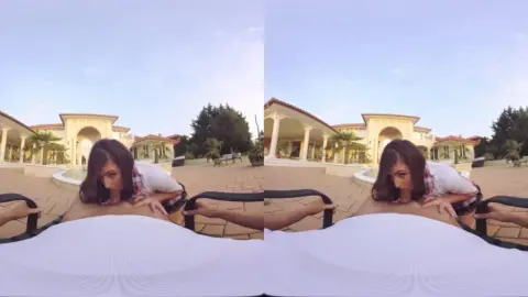 Lifeguard on Booty – brunette riding poolside
