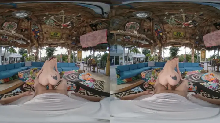 Shrooms Q – Smartphone VR Girl Gets Fucked in Tiki Bar