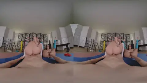 Threesome Yoga Session Smartphone Vr