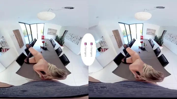 Black guy in stockings fucks white blonde on living room mat