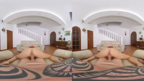 Blonde Milf Spreads Out on Living Room Rug, Full Frontal