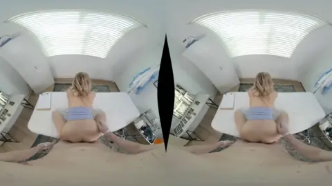 Reflex Action – Blonde in Gear VR Gets Fucked on Bed